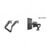ICY BOX IB-MS304-T, Monitor stand with desk mounted base, for two screens, size up to 27'' | Raidsonic