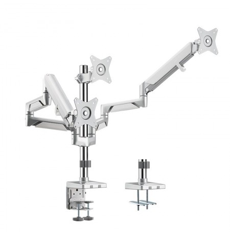 Desk Mount 17''-32'' 21KG 3 Monitors Silver
