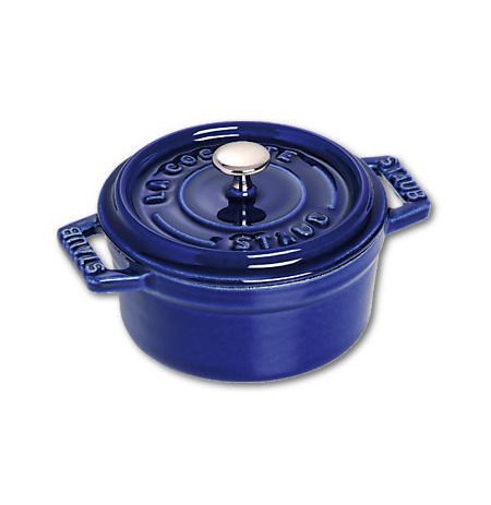 Staub Mini Round Cast Iron Pot - 250 ml, Blue