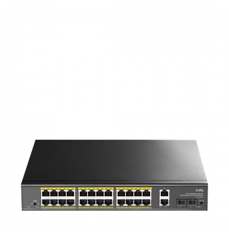 24-GbE PoE switch w/ 2 uplinks CUDY