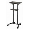 Mobile Stand with Height Adjustable Wheels Black Gembird