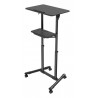 Mobile Stand with Height Adjustable Wheels Black Gembird