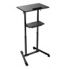 Mobile Stand with Height Adjustable Wheels Black Gembird