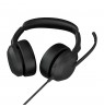 Jabra Evolve2 50 Headset Wired Head-band Office/Call center USB Type-C / USB Type-A Bluetooth Black