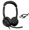 Jabra Evolve2 50 Headset Wired Head-band Office/Call center USB Type-C / USB Type-A Bluetooth Black