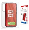 Samsung Galaxy S25/S24 Real Screen Glass + Case By Displex Transparent