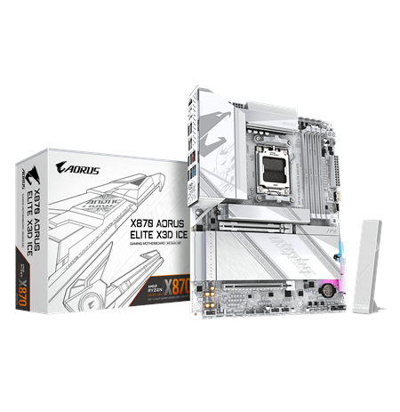 Gigabyte X870 AORUS ELITE X3D ICE | Processor family AMD | Processor socket AM5 | DDR5 | Supported hard disk drive interfaces SA