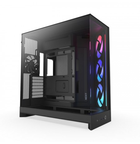NZXT H9 FLOW RGB Midi Tower Case w/ Window Black