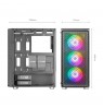 TACENS MARS MC-F 4x120mm ARGB ATX- obudowa