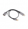 Lanberg HDMI (M) to Displayport (F) Adapter 4K on cable 20cm, Silver | AD-HD-DP-02