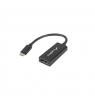 Lanberg USB-C (M) 3.1 to Displayport (F) Adapter cable 15cm, Black | AD-UC-DP-01