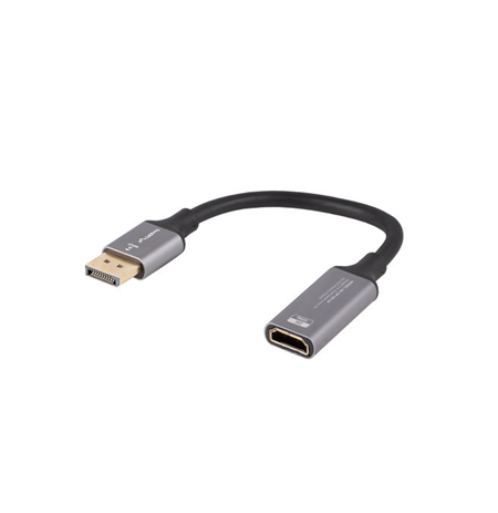 Lanberg Displayport (M) to HDMI (F) Adapter 8K on cable 20cm, Silver | AD-DP-HD-04