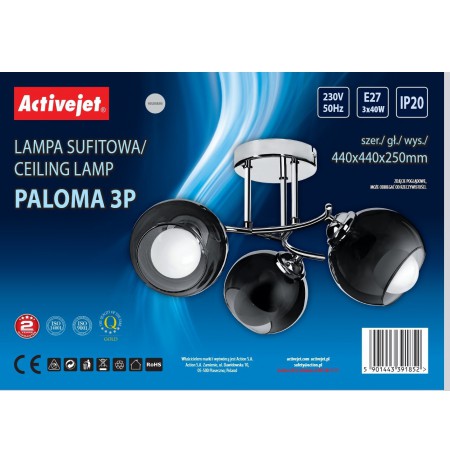 Šviestuvas Activejet AJE-PALOMA 3P E27 3x40W