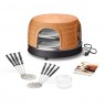 Emerio Pizza Oven, pre-bake function, 8 pers.