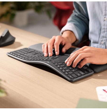 Logitech Ergo K860 keyboard RF Wireless + Bluetooth English Graphite
