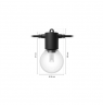 Philips Hue Hue Festavia Globe Outdoor String Lights, 7m Extension | 30 W
