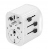 Gembird TPA-EU2A1C15-01-W Grounded universal travel power adapter, 15 W, white