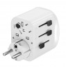 Gembird TPA-EU2A1C15-01-W Grounded universal travel power adapter, 15 W, white