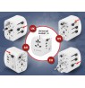 Gembird TPA-EU2A1C15-01-W Grounded universal travel power adapter, 15 W, white