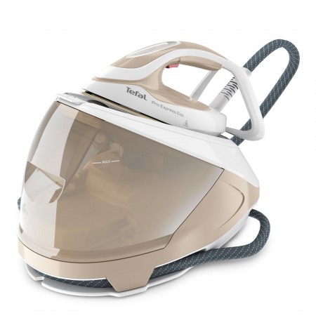 Tefal Pro Express Eco GV9E22E0 steam ironing station 2200 W 1.8 L Durilium AirGlide Autoclean soleplate Beige, White