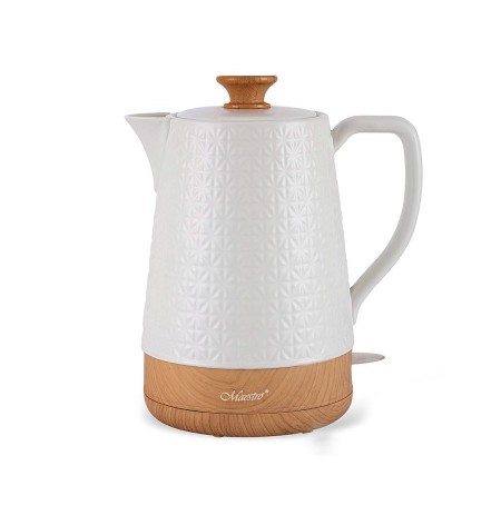 Maestro MR-076 electric kettle 1.8 L 1800 W White, Wood
