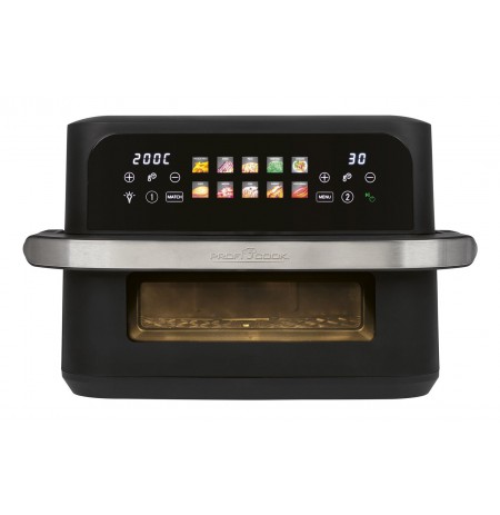 ProfiCook PC-FR 1313 H Double 10 L Stand-alone 2400 W Hot air fryer Black, Stainless steel