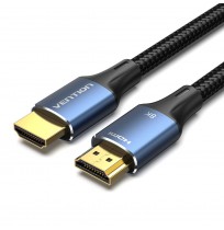 Vention Cotton Braided HDMI-A Male to Male HD Cable 8K 5M Blue Aluminum Alloy Type
