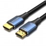 Vention Cotton Braided HDMI-A Male to Male HD Cable 8K 5M Blue Aluminum Alloy Type