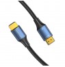 Vention Cotton Braided HDMI-A Male to Male HD Cable 8K 5M Blue Aluminum Alloy Type