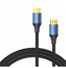 Vention Cotton Braided HDMI-A Male to Male HD Cable 8K 5M Blue Aluminum Alloy Type