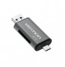 Vention USB3.0 Multi-function Card Reader Gray Metal Type