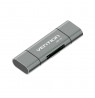 Vention USB3.0 Multi-function Card Reader Gray Metal Type