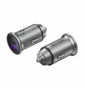 Vention Two-Port USB A+A(30+30) Car Charger Gray Mini Style Aluminium Alloy Type