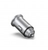 Vention Two-Port USB A+A(30+30) Car Charger Gray Mini Style Aluminium Alloy Type