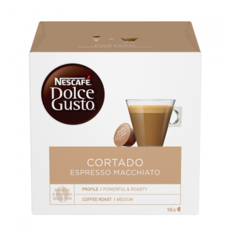 Nescafe Dolce Gusto Cortado Espresso Macchiato kava, 16 kapsulių dėžutėje