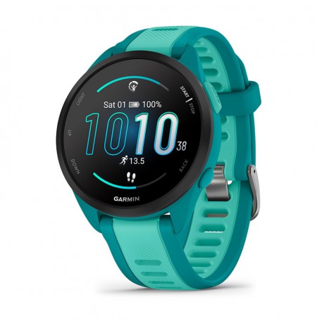 Garmin Forerunner 165 Music 3.05 cm (1.2") AMOLED 43 mm Digital 390 x 390 pixels Touchscreen Turquoise GPS (satellite)