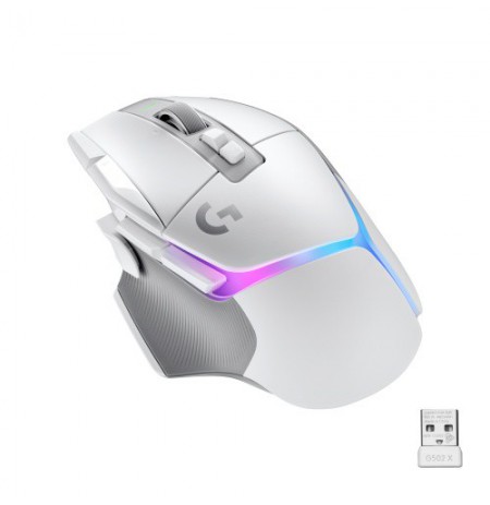 Logitech G502 X Plus LIGHTSPEED Belaidė žaidimų pelė, RF Wireless, 25600 DPI, Balta