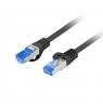 Lanberg Patchcord Cat.6A S/FTP LSZH CCA Fluke Passed | PCF6A-10CC-1000-BK | 10 m