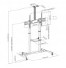 Sbox FS-3610 Floor Ultra-Large LED TV Stand 60-100" 100kg White