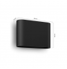Philips Hue WCA Dymera Smart Wall Light Indoor and Outdoor | 2000-6500 Hue White Colour Ambiance