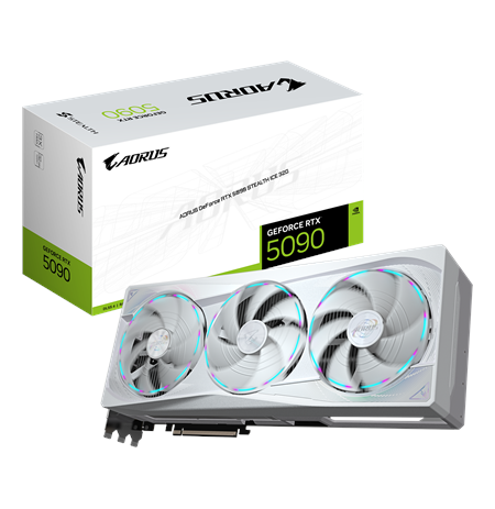 Gigabyte AORUS GeForce RTX 5090 STEALTH ICE 32G | NVIDIA | 32 GB | GeForce RTX 5090 | GDDR7 | HDMI ports quantity 1 | PCI-E 5.0