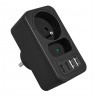 Maclean current socket x2 + 4xUSB, splitter with 2 sockets, 2xUSB A, 2xUSB C PD 20W, 1x16A + 1x6A, MCE249 F/B