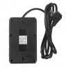 Maclean power strip, 4-socket extension cable + 3xUSB, 110-240V AC 50/60Hz, 2.1A max 2500W, 1.5m, black, MCE392 B