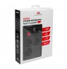 Maclean power strip, 4-socket extension cable + 3xUSB, 110-240V AC 50/60Hz, 2.1A max 2500W, 1.5m, black, MCE392 B