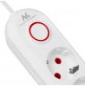 Maclean power strip, 3 socket extension + 3xUSB, 110-240V AC 50/60Hz, 2.1A max 2500W, 1.5m, white, MCE394 W