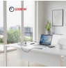 Maclean power strip, 6 socket extension + 4xUSB, 110-240V AC 50/60Hz, 2.1A max 2500W, 1.5 m, white, MCE389 W