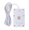 Maclean power strip, 4-socket extension cable + 3xUSB, 110-240V AC 50/60Hz, 2.1A max 2500W, 3m, white, MCE393 W