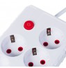 Maclean power strip, 4-socket extension cable + 3xUSB, 110-240V AC 50/60Hz, 2.1A max 2500W, 3m, white, MCE393 W
