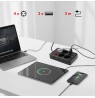 Maclean power strip, 4-socket extension cable + 3xUSB, 110-240V AC 50/60Hz, 2.1A max 2500W, 3m, black, MCE393 B