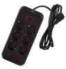 Maclean power strip, 6 socket extension + 4xUSB, 110-240V AC 50/60Hz, 2.1A max 2500W, 1.5 m, black, MCE389 B